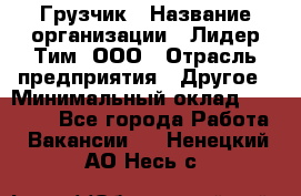 Грузчик › Название организации ­ Лидер Тим, ООО › Отрасль предприятия ­ Другое › Минимальный оклад ­ 18 000 - Все города Работа » Вакансии   . Ненецкий АО,Несь с.